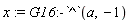 x := G16:-`^`(a, -1)