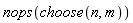 nops(choose(n, m))