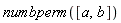 numbperm([a, b])