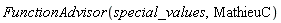 FunctionAdvisor(special_values, MathieuC)