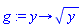 proc (y) options operator, arrow; sqrt(y) end proc