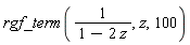 rgf_term(1/(1-2*z), z, 100)