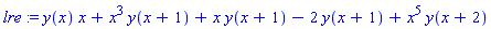 lre := y(x)*x+x^3*y(x+1)+x*y(x+1)-2*y(x+1)+x^5*y(x+2)
