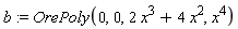 b := OrePoly(0, 0, 2*x^3+4*x^2, x^4)