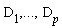 D[1], () .. (), D[p]