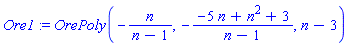 Ore1 := OrePoly(-n/(n-1), -(-5*n+n^2+3)/(n-1), n-3)