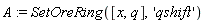 A := SetOreRing([x, q], 'qshift')