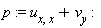 p := u[x, x]+v[y]