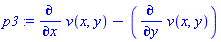 p3 := diff(v(x, y), x)-(diff(v(x, y), y))