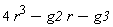 4*r^3-g2*r-g3