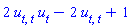 2*u[t, t]*u[t]-2*u[t, t]+1