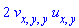2*v[x, y, y]*u[x, y]
