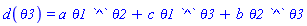 d(theta3) = a*theta1*`^`*theta2+c*theta1*`^`*theta3+b*theta2*`^`*theta3