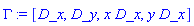 Gamma := [D_x, D_y, x*D_x, y*D_x]