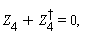 Z[4] +(Z[4]^(&dagger;))^=0, 
