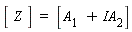 (Vector(1, {(1) = Z})) = [A[1]+IA[2]]