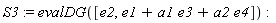 S3 := evalDG([e2, e1+a1*e3+a2*e4])