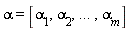 alpha = [alpha[1], alpha[2], () .. (), alpha[m]]