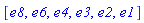 [_DG([["vector", sl3, []], [[[8], 1]]]), _DG([["vector", sl3, []], [[[6], 1]]]), _DG([["vector", sl3, []], [[[4], 1]]]), _DG([["vector", sl3, []], [[[3], 1]]]), _DG([["vector", sl3, []], [[[2], 1]]]), _DG([["vector", sl3, []], [[[1], 1]]])]