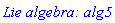 `Lie algebra: alg5`