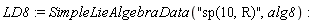 LD8 := SimpleLieAlgebraData("sp(10, R)", alg8)