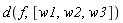 d(f, [w1, w2, w3])