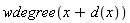 wdegree(x+d(x))