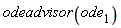 odeadvisor(ode[1])