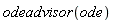 odeadvisor(ode)