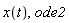 x(t), ode2