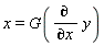 x = G(diff(y, x))