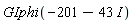 GIphi(-201-43*I)