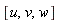 [u, v, w]