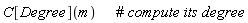 C[Degree](m)