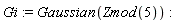 Gi := Gaussian(Zmod(5))