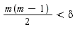 (1/2)*m(m-1) < delta