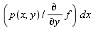 p(x, y)*dx/(diff(f, y))