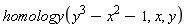 homology(y^3-x^2-1, x, y)