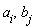 a[i], b[j]