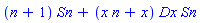 (n+1)*Sn+(x*n+x)*Dx*Sn