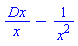 Dx/x-1/x^2