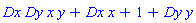 Dx*Dy*x*y+Dx*x+1+Dy*y