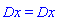 Dx = Dx