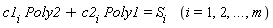 c1[i]*Poly2+c2[i]*Poly1 = S[i]*(i = 1, 2, `...`, m)