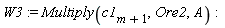 W3 := Multiply(c1[m+1], Ore2, A)