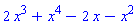 2*x^3+x^4-2*x-x^2