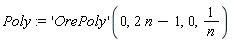 Poly := ('OrePoly')(0, 2*n-1, 0, 1/n)