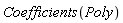Coefficients(Poly)