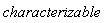 characterizable