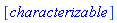 [characterizable]